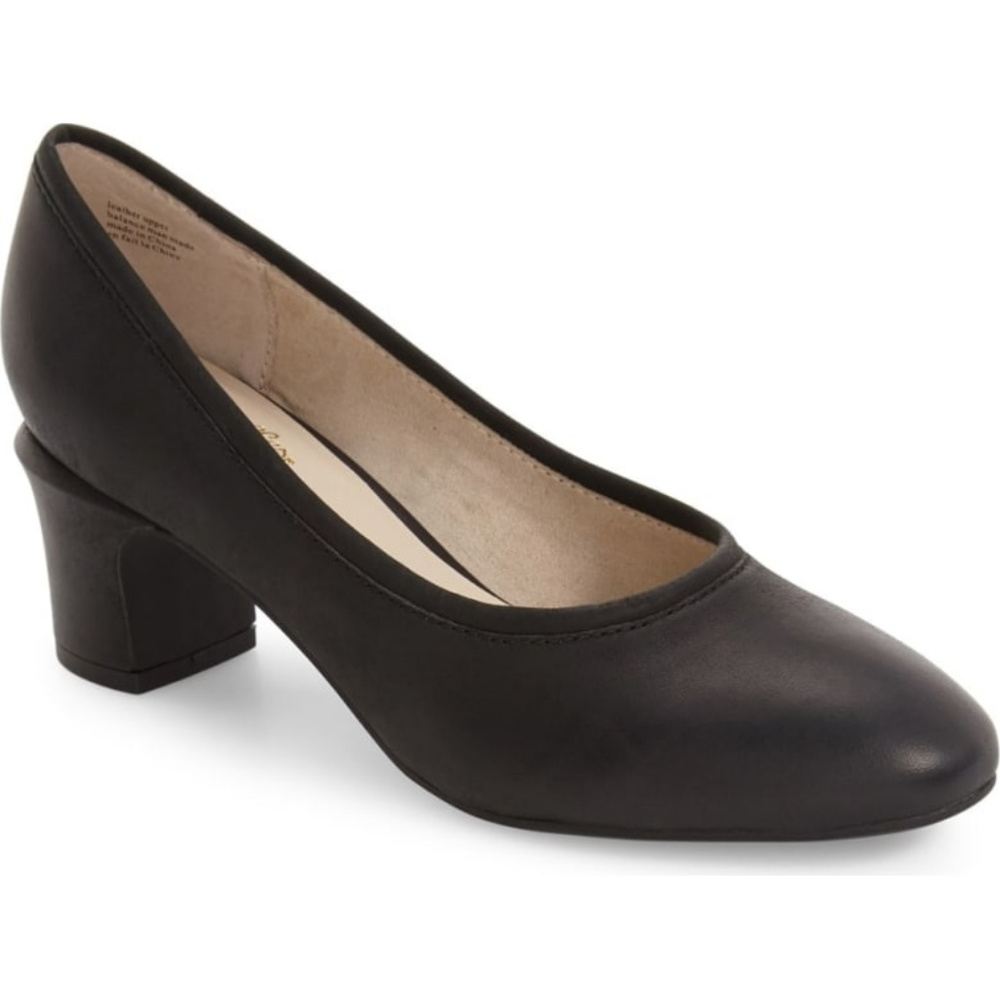 SEYCHELLES Canopy Beveled Heel Pump Leather Black